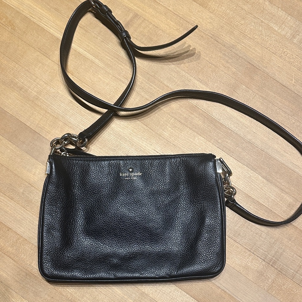 Kate Spade Black Pebbled Leather Crossbody Bag